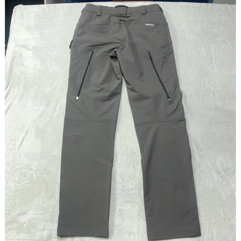 Truewerk Pants Gray T1 Pro WerkPant With Knee Pads Nylon Cargo Mens 32x34 - Picture 3 of 12